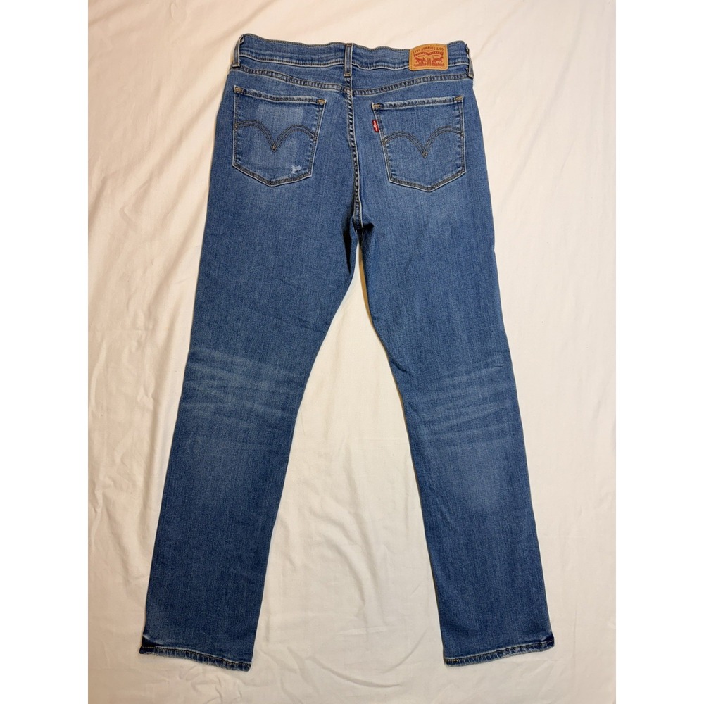 Levi's Classic Straight Womens size 8 Blue Stretch Dark Wash Denim